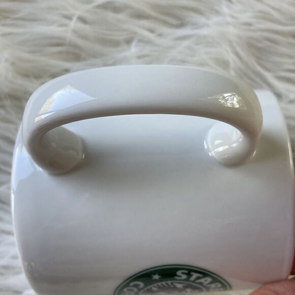 Starbucks 2007 White Mermaid Logo Ceramic 8 oz Coffee Mug Excellent Condition - Picture 7 of 9